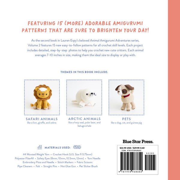 Animal Amigurumi Adventures v2 Crochet Book- Rear Cover - Lauren Espy