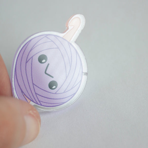 IMPERFECT PURPLE Stitch Acrylic Pin! FINAL SALE!