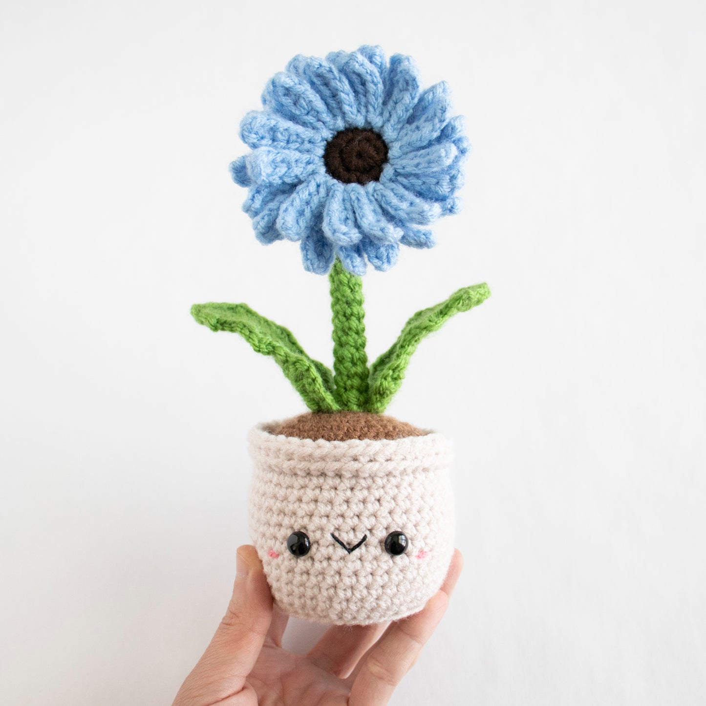 Crochet Amigurumi Gerbera Daisy Flower- Ready to Ship