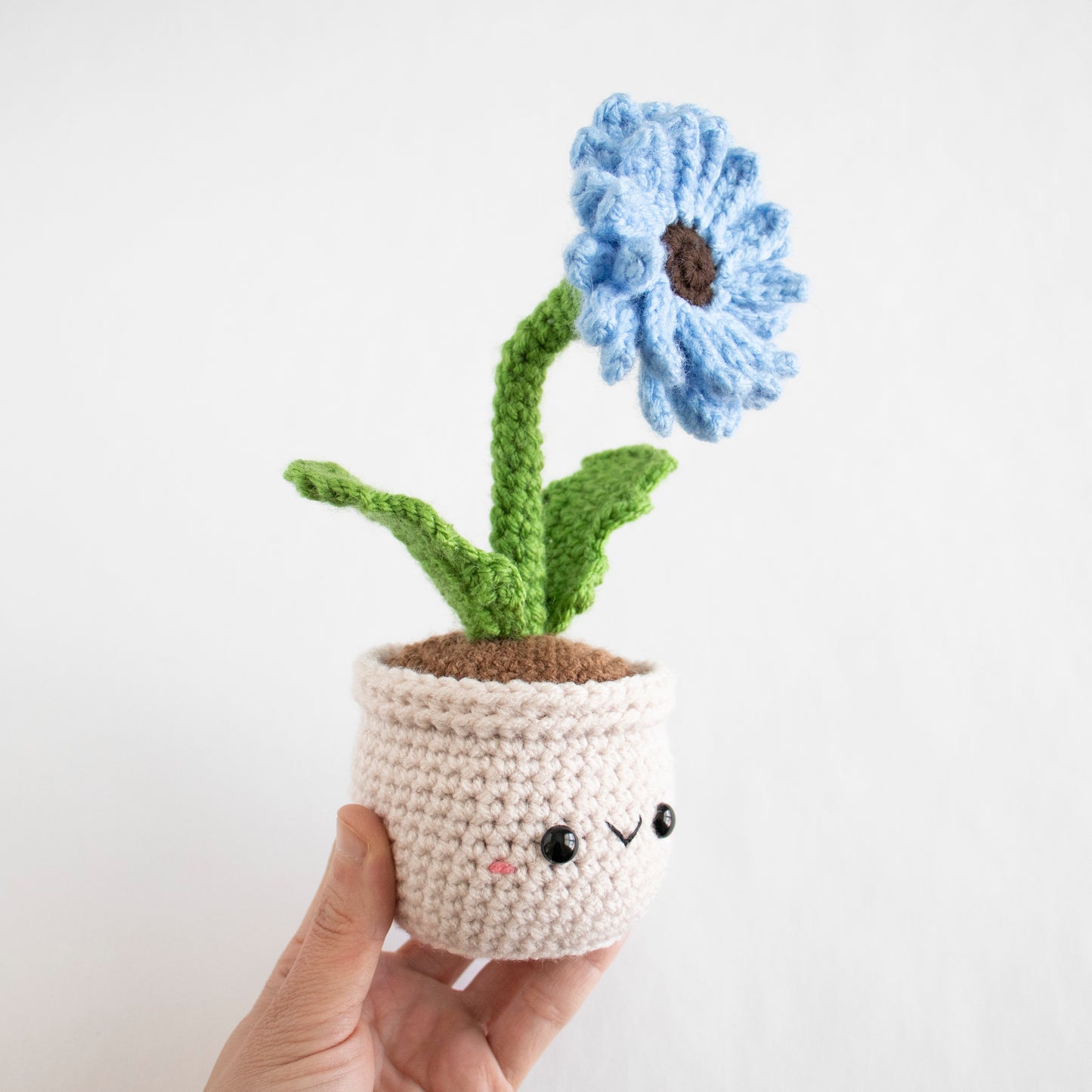 Crochet Amigurumi Gerbera Daisy Flower- Ready to Ship