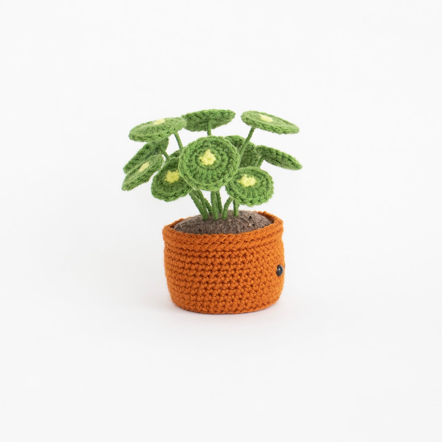 Crochet Amigurumi Pilea (Chinese Money Plant)- Ready to Ship