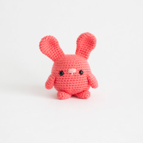 Crochet Amigurumi Coral Chubby Bunny- READY TO SHIP
