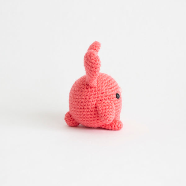 Crochet Amigurumi Coral Chubby Bunny- READY TO SHIP