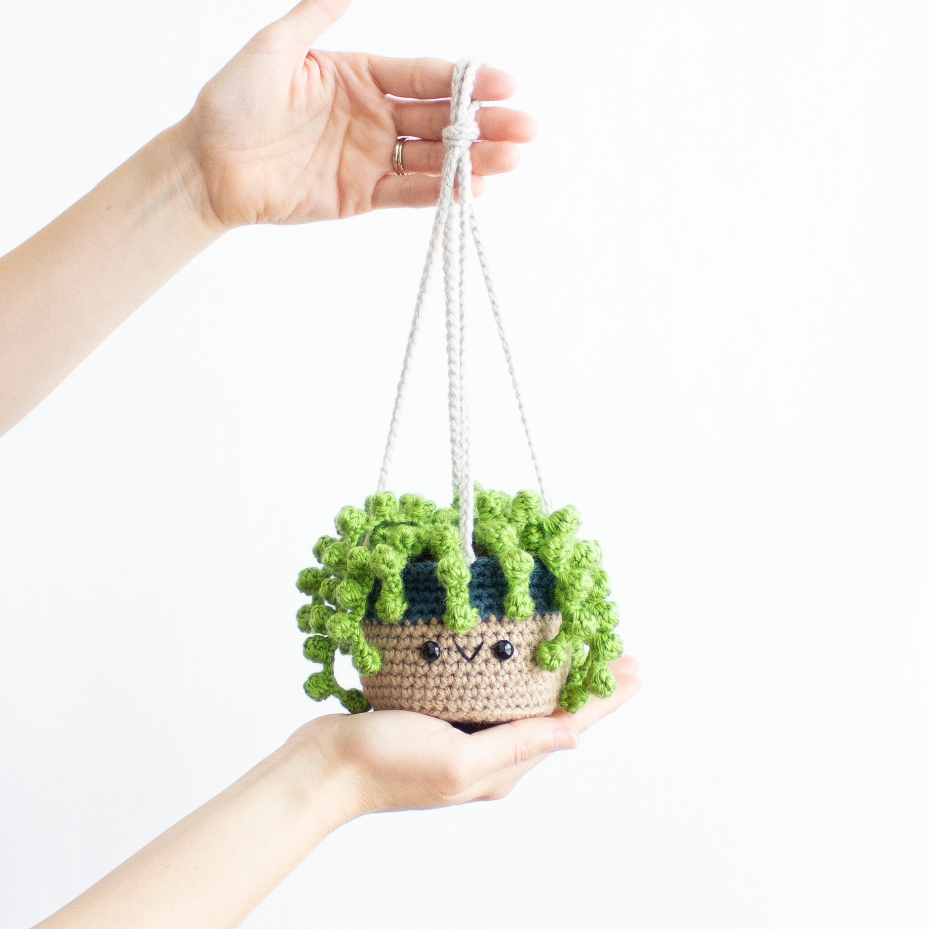 crochet succulent hanging Crochet Pattern: String Of Pearls Succulent, PDF Amigurumi Pattern
