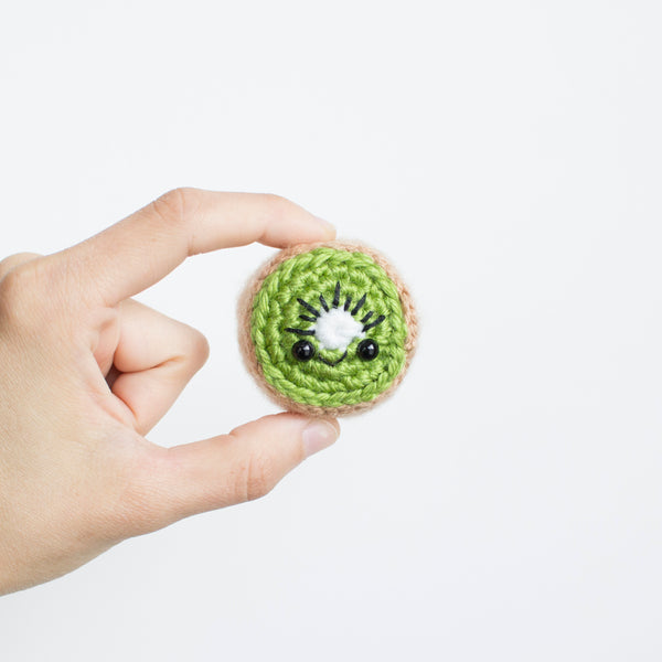 100 Days of Mini Amigurumi v1 - Kiwi Crochet Pattern - A Menagerie of Stitches - Lauren Espy