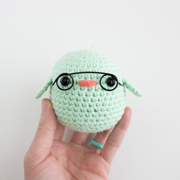 Nerdy Spring Chick Crochet Pattern with Glasses