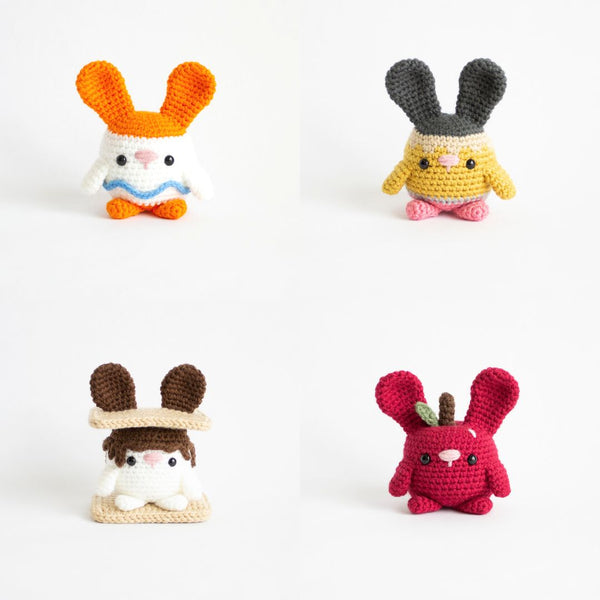 Crochet Back to School Chubby Bunnies- MADE TO ORDER