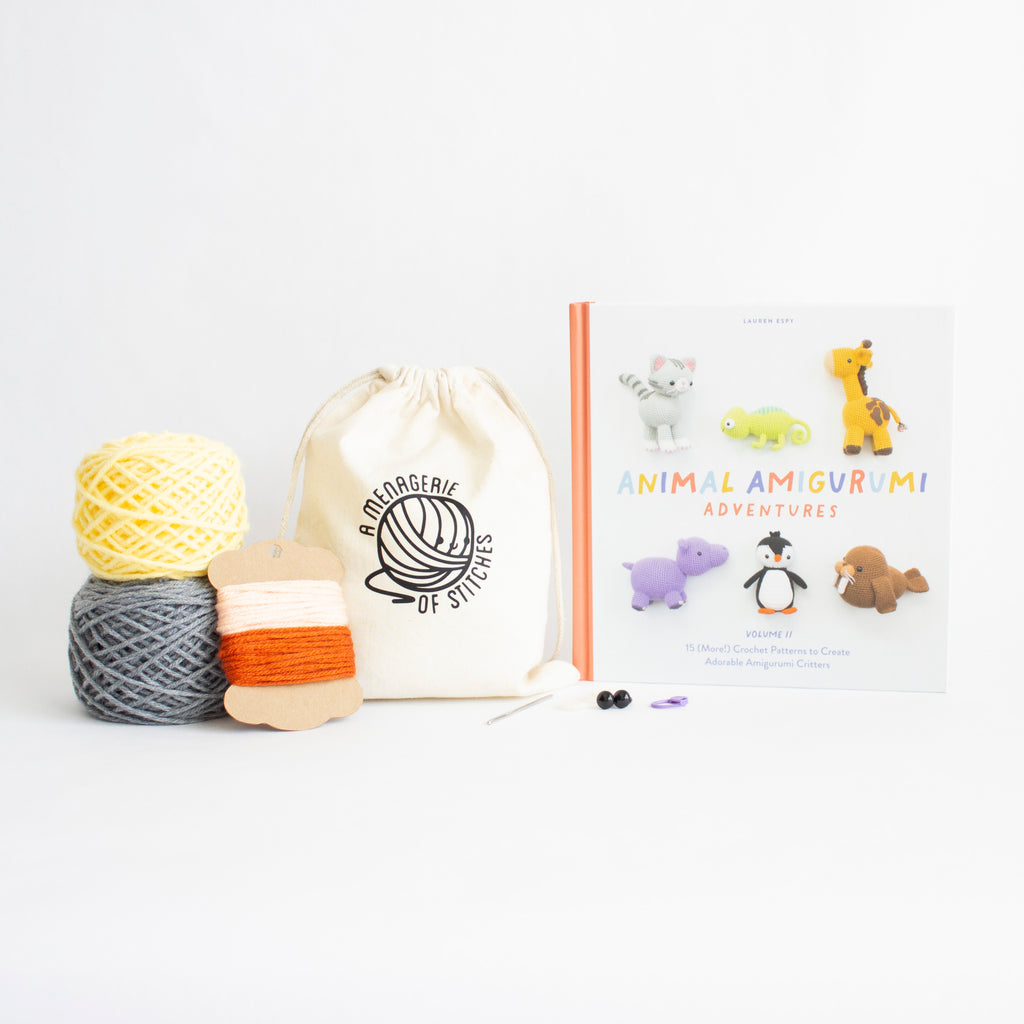 Beginner Crochet Kit. Amigurumi Yarn Set. DIY Craft Kit Gift. How To Gift  Set