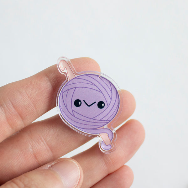 IMPERFECT PURPLE Stitch Acrylic Pin! FINAL SALE!