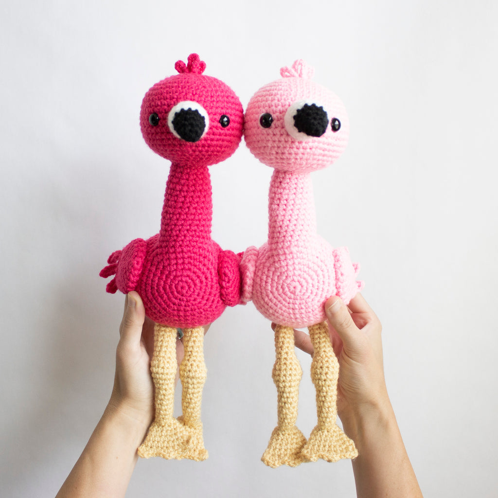 Giant Flamingo Crochet Plush Stuffed Animal