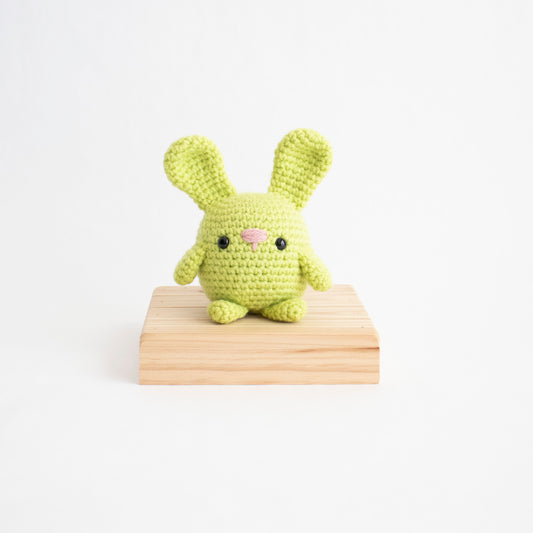 Crochet Amigurumi Green Bunny- Ready to Ship