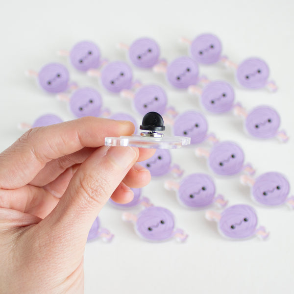 IMPERFECT PURPLE Stitch Acrylic Pin! FINAL SALE!