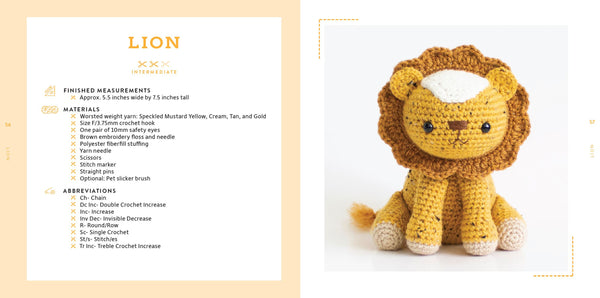 Animal Amigurumi Adventures v2 Lion Crochet Pattern