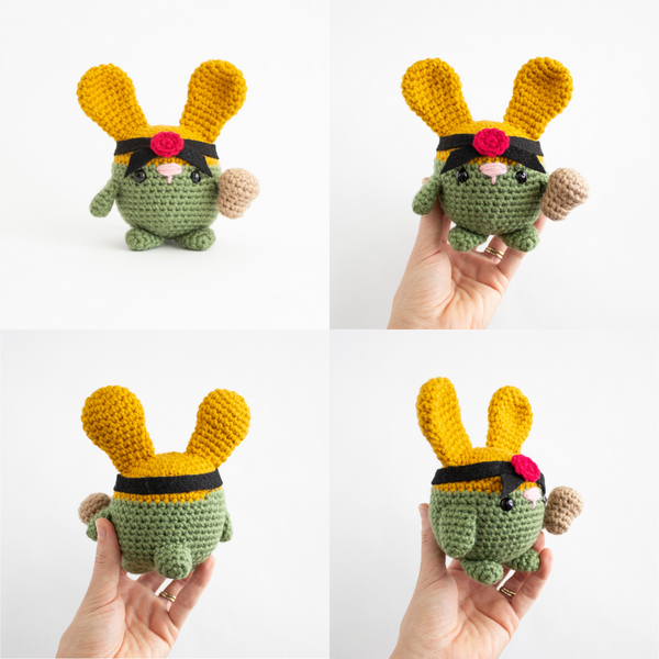 Crochet Celebration Bunny- MADE TO ORDER