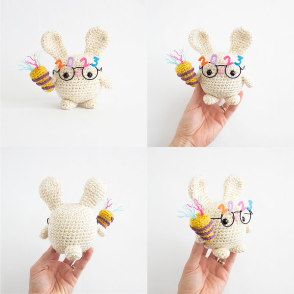 Crochet Celebration Bunny- MADE TO ORDER
