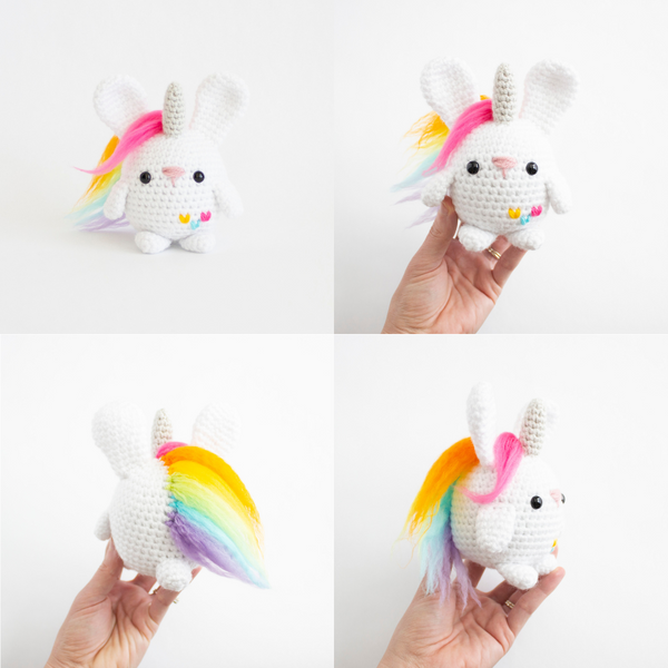 St Patrick's Day Seasonal Crochet Chubby Bunny Pattern - Amigurumi Unicorn Angles