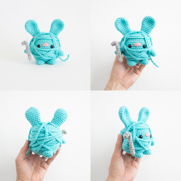 Crochet Month Seasonal Crochet Chubby Bunny Pattern - Amigurumi Yarn Ball Angles 