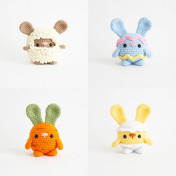 Easter Seasonal Crochet Chubby Bunnies Patterns - Amigurumi 
