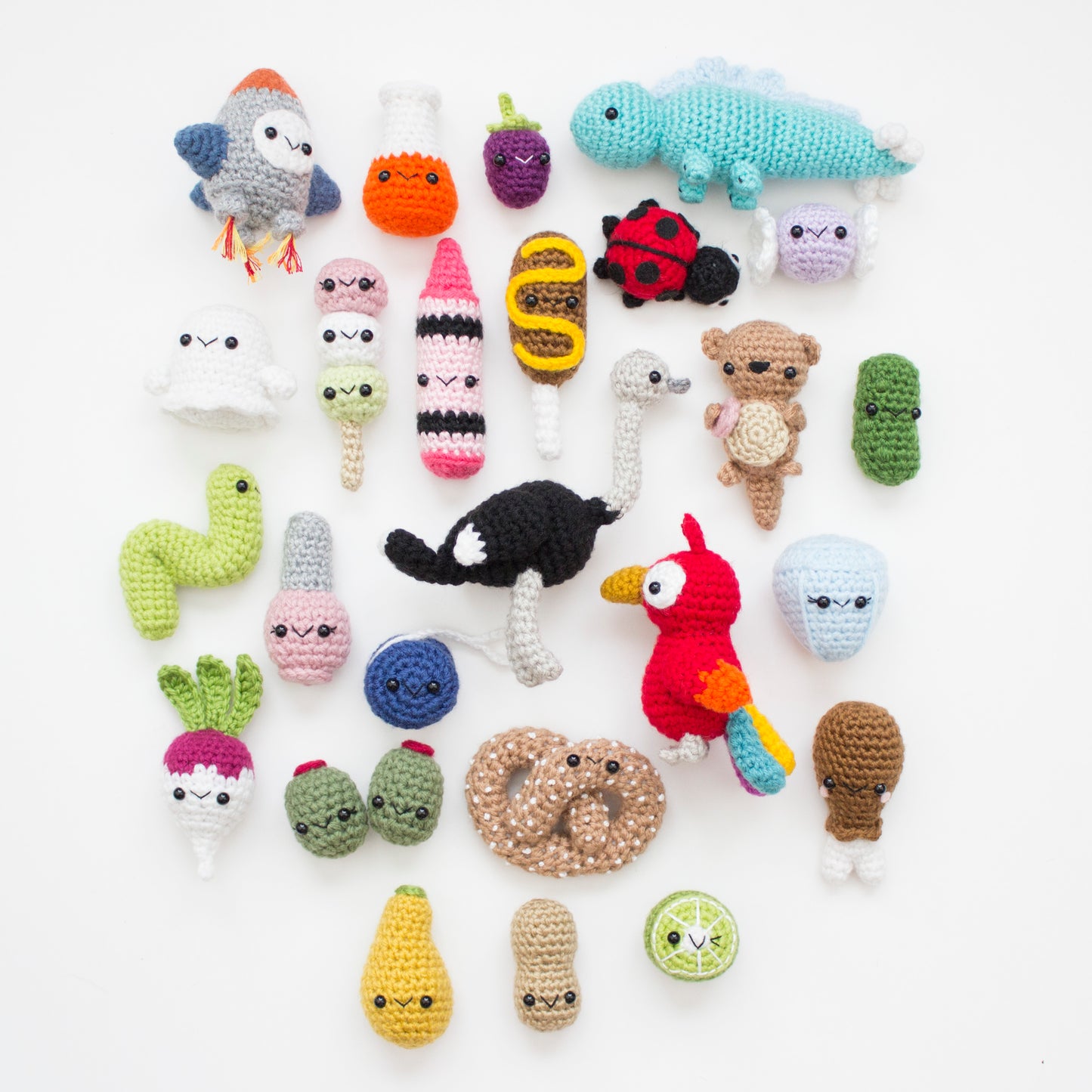 1-25 100 Days of Mini Amigurumi v2 - A Menagerie of Stitches - Lauren Espy
