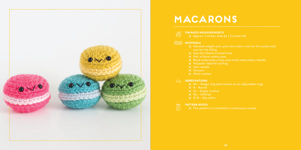 Whimsical Stitches Macaron Crochet Food Pattern