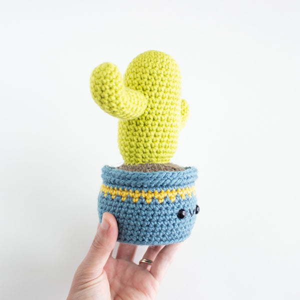 Easy Crochet Cactus Pattern - DIY Plant Pot 