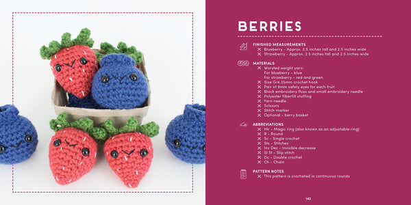 Whimsical Stitches Strawberry and Blueberry Crochet Patterns