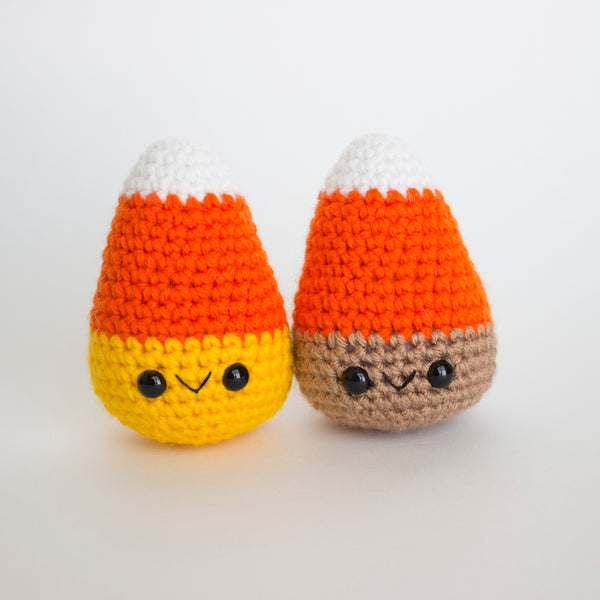 Easy Crochet Candy Corn and Harvest Corn