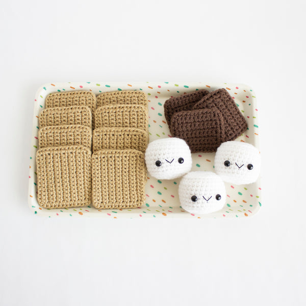 Camp Fire Crochet S'more Pattern - Platter of Desserts Play Kitchen