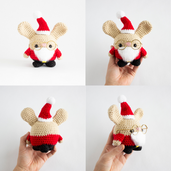 Crochet Christmas Bunny- MADE TO ORDER