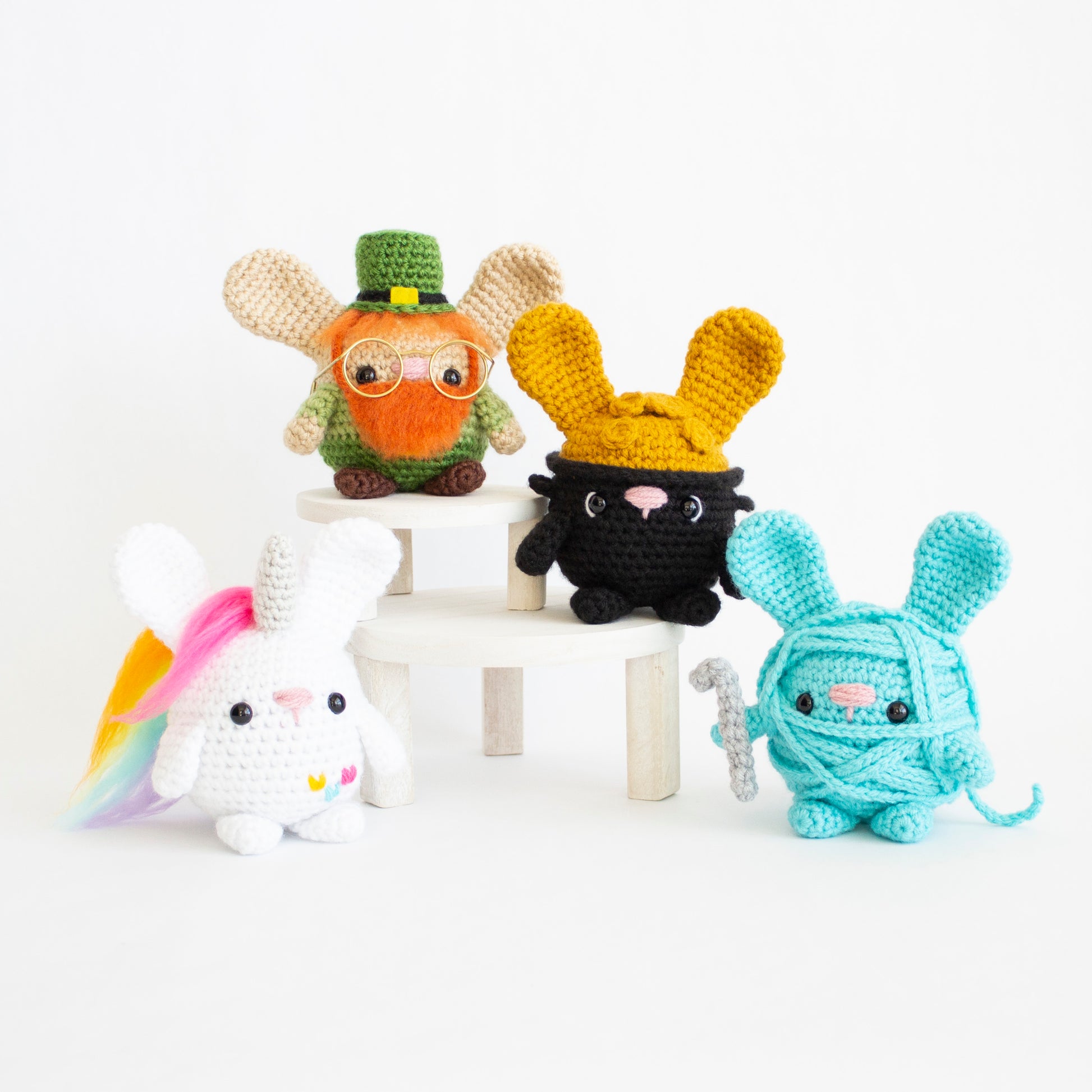 St Patrick's Day Seasonal Crochet Chubby Bunnies Patterns - Amigurumi Group