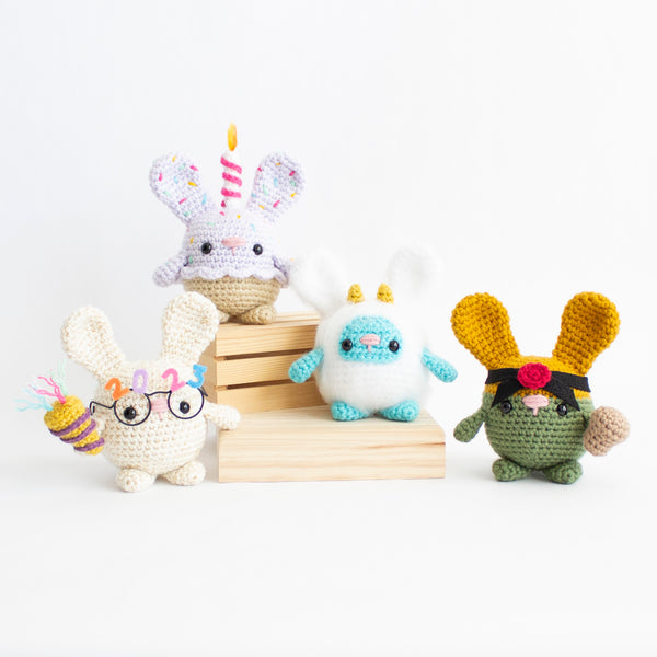Crochet Celebration Bunny- MADE TO ORDER