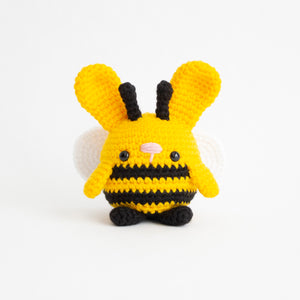 Spring Garden Seasonal Crochet Chubby Bunny Pattern - Amigurumi Bumble Bee
