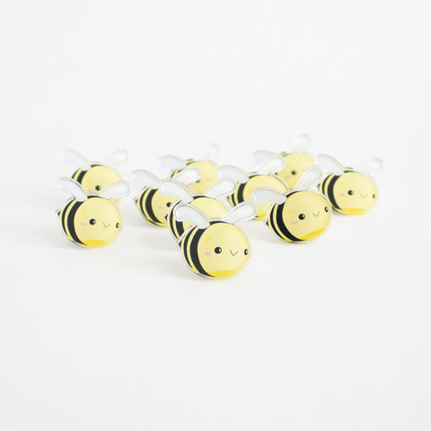 Bumble Bee Acrylic Pin - Lapel Accessory