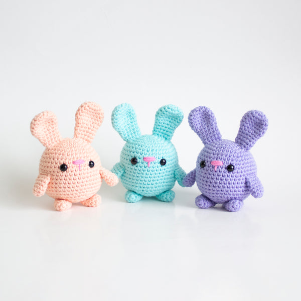 Chubby Bunny Amigurumi Pattern - Colorful Group