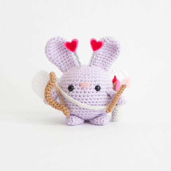 Valentines Day Seasonal Crochet Chubby Bunny Pattern - Amigurumi Cupid