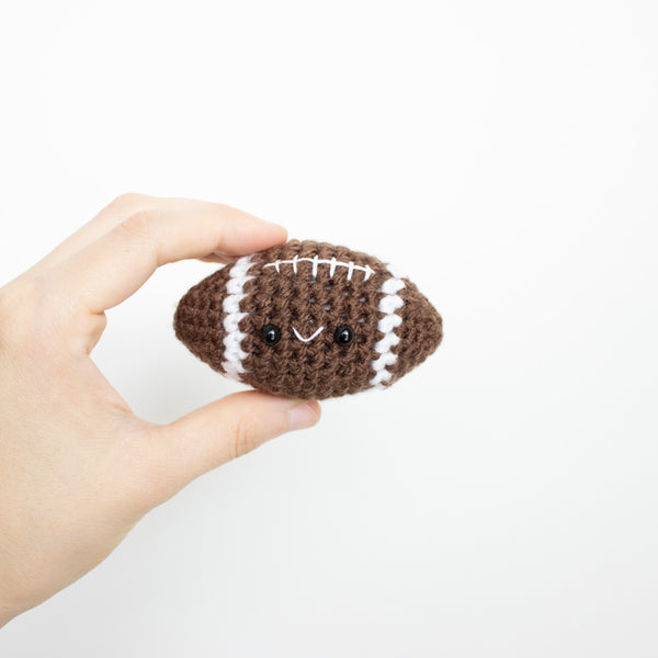 100 Days of Mini Amigurumi v3 - Football Crochet Pattern - A Menagerie of Stitches - Lauren Espy