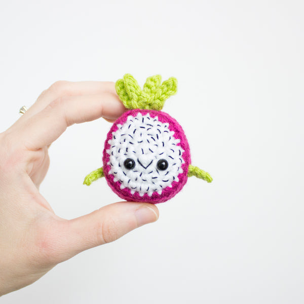 100 Days of Mini Amigurumi v2 - Dragon Fruit Crochet Pattern - A Menagerie of Stitches - Lauren Espy