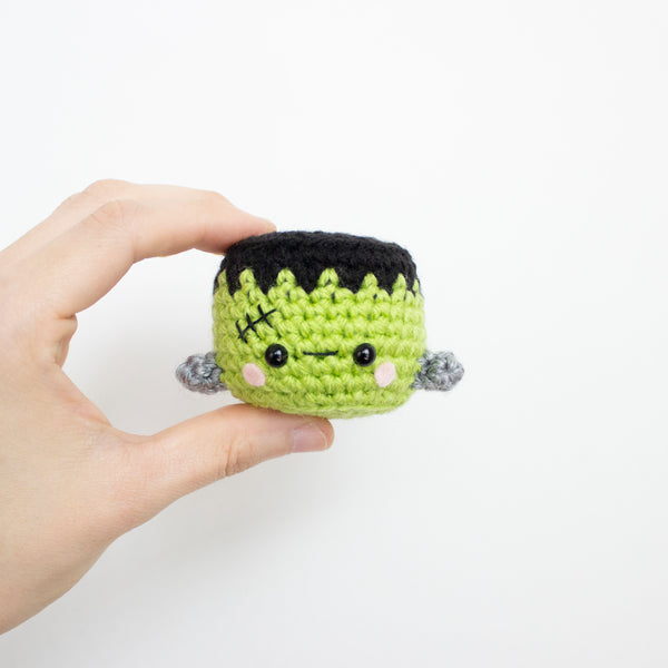 100 Days of Mini Amigurumi v3 - Frankenstein's Monster Crochet Pattern - A Menagerie of Stitches - Lauren Espy