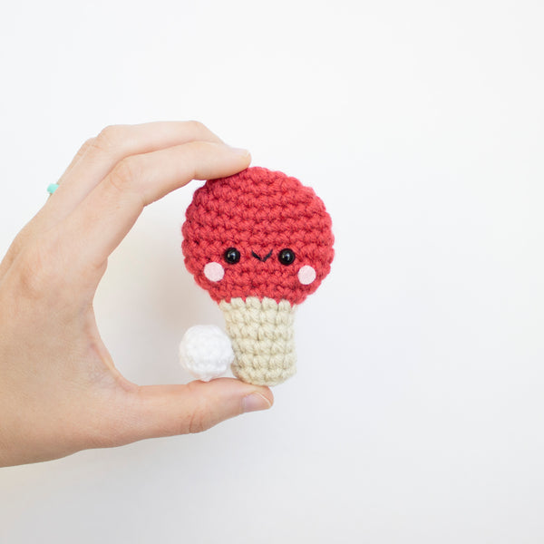 100 Days of Mini Amigurumi v3 - Ping-Pong Paddle Crochet Pattern - A Menagerie of Stitches - Lauren Espy