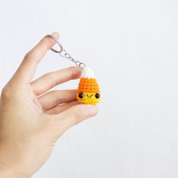 Halloween Crochet Keychains - Extra Mini Amigurumi Candycorn Pattern