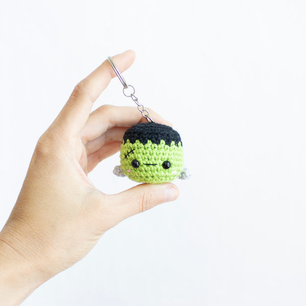Halloween Crochet Keychains - Extra Mini Amigurumi Frankenstein's Monster Pattern