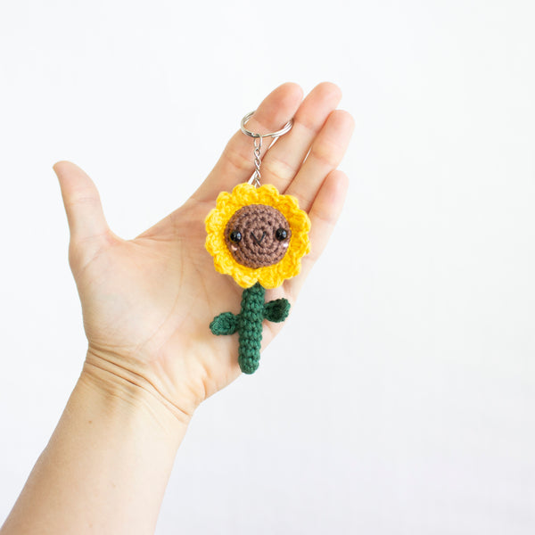 Halloween Crochet Keychains - Extra Mini Amigurumi Sunflower Pattern