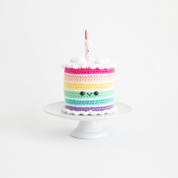 Rainbow Cake Crochet Pattern - Birthday Party Decor