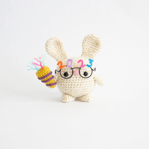 Crochet Celebration Bunny- MADE TO ORDER