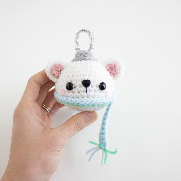 Polar Bear Easy Crochet Ornament Pattern 
