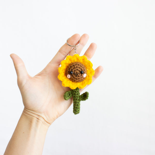 Halloween Crochet Keychains - Mini Amigurumi Sunflower Pattern
