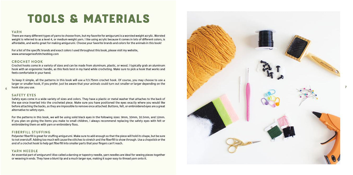 Animal Amigurumi Adventures v1 - Tools and Materials Crochet List