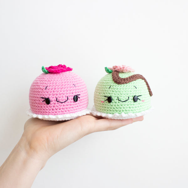 Swedish Princess Cake Crochet Pattern - Amigurumi Food Holding
